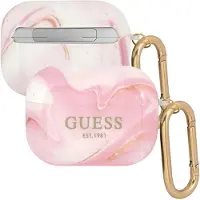 GUESS , Hülle für Airpods Pro New Marble Anti-Schock, Champagnerrosa
