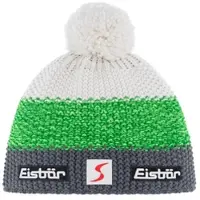 Eisbar Wintermütze Star SP mit Bommel (Pompon) grau/grün/weiss Kinder