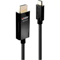 Lindy 43293, 3 m, USB Typ-C, HDMI Typ A (Standard), Männlich, Männlich, Gerade
