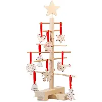 OEM Holz-Weihnachtsbaum, natur, 45 cm, 28 x 28 x 45 cm