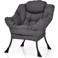 OEM Relaxsessel mit Armlehnen und Seitentasche, grau
