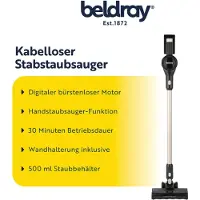 Beldray Airvolve kabelloser Staubsauger 22,2V 500ml inkl. Wandhalterung