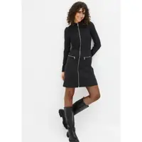 Inspirationen Jerseykleid WITT "Jersey-Kleid Jerseykleid mit 50% Modal (TENCEL)", Damen, Gr. 44, N-Gr, schwarz, Casual, Kleider Jerseykleid