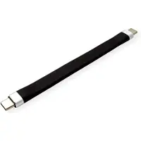 Roline USB 3.2 Gen 2 Silikonkabel, Emark, USB C-C, ST/ST, 8K UHD, 10Gbit/s, 60W, schwarz, 11 cm