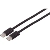 S/CONN USB-C Ladekabel, 2.0, 60W, schwarz, Textil, 1,5m