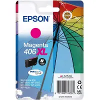 Epson Singlepack Magenta 406XL Umbrella DURABrite Ultra Tinte, High (L) Yield, Magenta, 12,5 ml, 1 Stück(e), 1200 Seiten, Einzelpackung