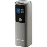 Verbatim Powerbank Charge 'n' Go, Kapazität 27000 mAh, 183 W, 2 x USB-C/1 x USB-A, LED-Anzeige, silber