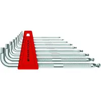 PB Swiss Tools Sechskant-Winkelschraubendreher-Satz, lang, verchromt, 9-teilig