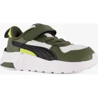 Puma Trinity 2 LT AC+ Inf Kinder Sneaker, White/Moss Veil, 21, Kinderschuhe