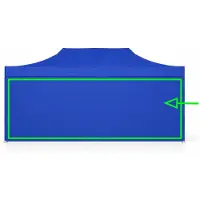 Ambitent Seitenwand 6 m für Faltpavillons ALU 3x6 m – PVC 450 g/m², wasserdicht - Blau