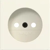Hager WAS7300C11 Zentralstück für Steckdose ohne Schutzkontakt, A.x/C.x, shell, matt