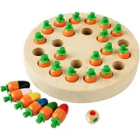 Merkloos Holzspielzeug im Montessori-Stil – Gedächtnisspiel – Fördert Konzentration und Farberkennung – Für Kinder und Senioren
