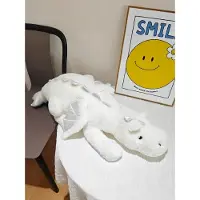 Merkloos Gewichtsknuffel Drache Schwerkuscheltier - 4,5 kg - 89,9 cm - Weiß