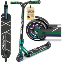 Merkloos Stunt-Scooter Stuntroller Freestyle-Roller - Y-Bar - 110 mm PolyurethanRäder - ABEC 9 - Faltbar