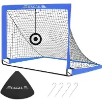 Merkloos Fußballtor Fußballnetz Torwand - Pop-up - Glasfaser - M 120 x 90 x 90 cm - Erdnägel und Tragetasche