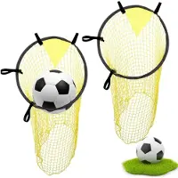 Merkloos Fußballtor Schusstor Trainingstor Torwand - 45 x 60 cm - Gelb - Faltbar
