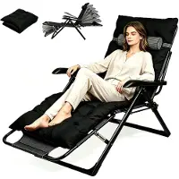 Merkloos Ergonomischer, klappbarer Liegestuhl für Garten und Terrasse