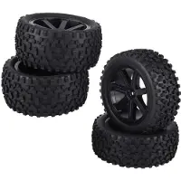 Merkloos RC-Autoreifen – Gummireifen – 4 Stück – Schwarz – für 1/10 RC-Buggy und Crawler