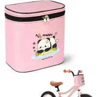 Merkloos Fahrradlenkertasche Kinderfahrradkorb Kindertasche - Klettverschluss - Panda-Muster - 21 x 21 x 14 cm