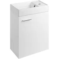 A&n&a aqualine ZOJA Unterschrank mit Keramik Waschtisch 40x22 cm, weiß