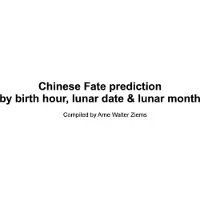 Sonstige Verlage Chinese Fate Prediction by Birth Hour, Lunar Date & Lunar Month