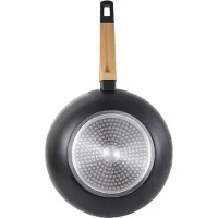 Bergner Wok 28cm Antihaft Aluminium EARTH BLACK mit Soft Touch Griff