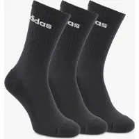 Adidas Kurzsocken ORIGINALS "Socken Linear Crew Cushioned 3er Pack", Damen, Gr. 43-45, N-Gr, schwarz, Obermaterial: 75% Baumwolle CO. 22% Polyester PES. 2% Elasthan EL. 1% Nylon NY., Socken Kurzsocken
