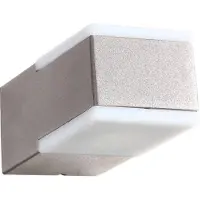 Emithor LED Wandleuchte TECRA 2xLED/3W,IP54, silber grau/mattweiss L: 70, H: 60