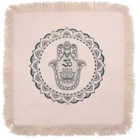 Ancient Wisdom Kissen "Hamsa Mandala" - 60x60 cm - grün