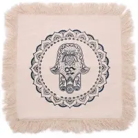 Ancient Wisdom Kissen "Hamsa Mandala" - 45x45 cm - grün