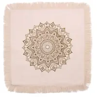 Ancient Wisdom Kissen mit Lotus-Mandala-Motiv - 60x60 cm - Bronze