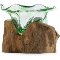 Ancient Wisdom Bierflaschen aus Recyclingmaterial – Große, Süßigkeitenschale aus Holz
