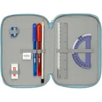 Safta Wicked 37 Pieces Triple Filled Mäppchen Blau Mann Blau One Size