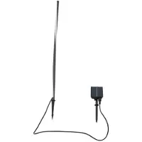 LINDBY LED-Solarleuchte Sabriel, gerade, schwarz, Alu, 3000K