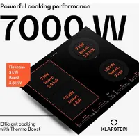 Klarstein Induktionskochfeld 4 Platten, Glaskeramik-Induktionskochfeld mit 4 Kochfelder, 7200W Induktionskochfeld 60cm, Herd mit Touch-Control & Überhitzungsschutz, Effizientes Glaskeramikkochfeld
