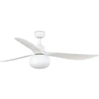 Faro Deckenventilator mit Licht Outwood, weiß, DC, leise, Ø150cm
