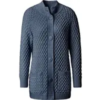 Witt Strickjacke "Long-Strickjacke Longstrickjacke mit Taschen", Damen, Gr. 38, blau (rauchblau), Modisch, Strickjacken Strickjacke