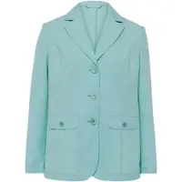 Sieh an! Blusenblazer SIEH AN "Blazer Blusenblazer mit Wiener Nähten", Damen, Gr. 38, mint, Elegant, Blazer Blusenblazer, in klassischer Form