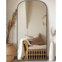 OEM Standspiegel 180,3x71,1 cm, extra groß, schwarz, für Schlafzimmer