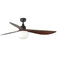 Faro Deckenventilator mit Licht Outwood, braun, DC, leise, Ø150cm
