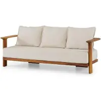 Xl Moebel Gmbh Gartenlounge Set 3-Sitzer Sofa Sessel Beige Kissen Modern Komfort