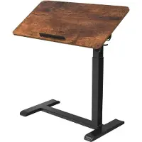 OEM Mobiler Steh-Schreibtisch, höhenverstellbar, 77x40 cm, Nussbaum