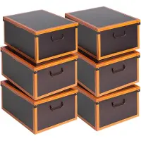 OEM 6 Aufbewahrungsboxen mit Deckel, Karton, 40x50x25 cm, Punkte-Design