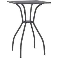 Merkloos Anthrazitfarbene Gartentafel, 50 x 50 x 72 cm