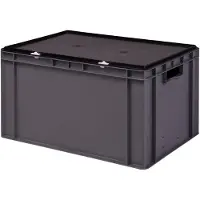 Merkloos Professionelle Aufbewahrungsbox, Eurobox, stapelbar mit Deckel