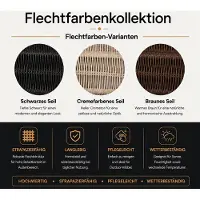 Xl Moebel Gmbh Gartenlounge Set 3-Sitzer Sofa Sessel Schwarz Kissen Weich Couchtisch