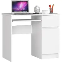 Merkloos Kompakter Schreibtisch mit Schublade und Schrank, 90x77x50 cm