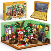 Merkloos Bausatz Weihnachtszimmer Adventskalender - 24 Mystery-Tüten - Mini-Bausteine - Weihnachtsgeschenk