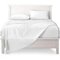 Merkloos Bettwäsche-Set, Einzelbett, 100% Baumwolle, Marineblau