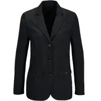 Sieh an! Blusenblazer SIEH AN "Blazer Blusenblazer mit Wiener Nähten", Damen, Gr. 38, schwarz, Elegant, Blazer Blusenblazer, in klassischer Form